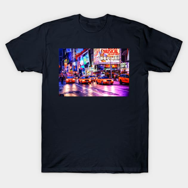 Times Square, New York City, At Dusk T-Shirt by tommysphotos